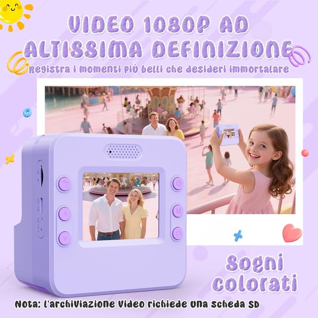 Detalle de Yidoroye Fotocamera bambini 2.4" HD