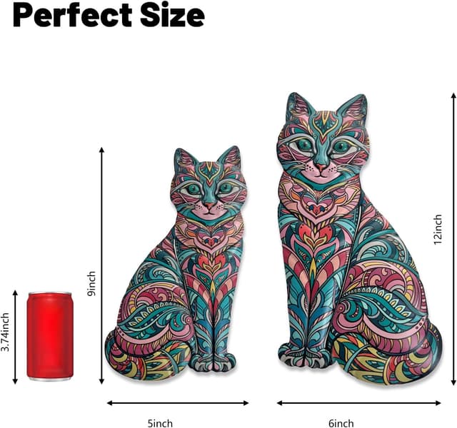 Thumbnail 5 de Liffy Boho Cat Metal Wall Decor – Cat wall art 🖼