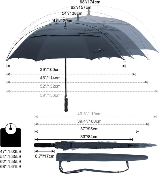 Imagen de G4Free Golf Umbrella 62 Inch windproof en OfertitasTOP