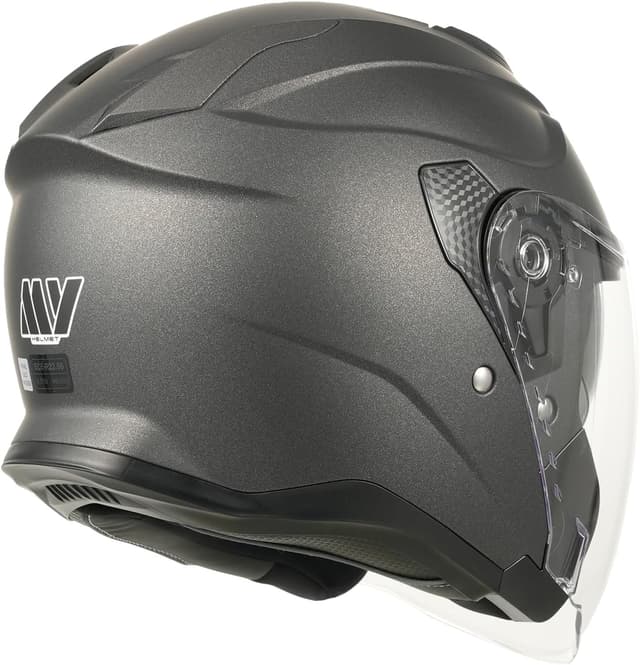 Detalle de MY Jethelm Rollerhelm MY-835 mit Sonnenblende, ECE 22.06 & herausnehmbarem Komfort-Innenfutter