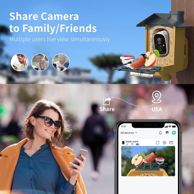 Thumbnail 5 de oddkont Bird Feeder with Camera 2K smart feeder