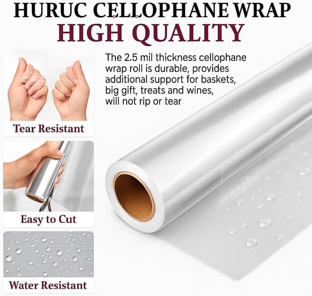 Thumbnail 1 de Huruc Clear Cellophane Roll 80 cm x 30 m