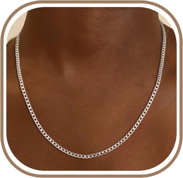 Thumbnail 6 de Esrael 925 Sterling Silber Kordelkette/Curb Halskette für Damen (1,5 mm oder 2 mm) – inkl. 2-Zoll-Verlängerung