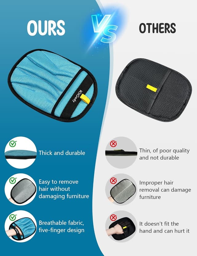 Thumbnail 1 de KitGody 2 Pack Pet Hair Removal Gloves