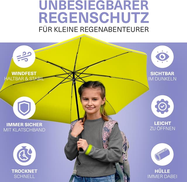 Thumbnail 5 de STYNGARD Regenschirm automatik Kinder Schulranzenmodell ☂