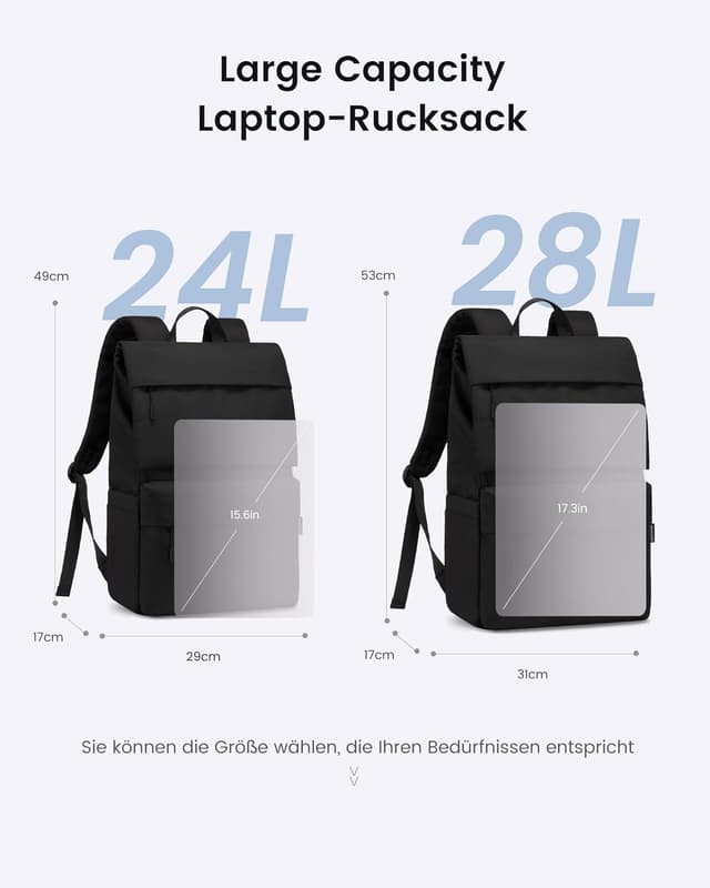Thumbnail 5 de LOVEVOOK Rucksack 17,3 Zoll wasserdicht