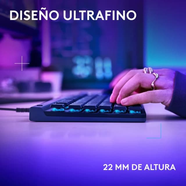 Detalle de Logitech G515 TKL teclado mecánico gaming RGB