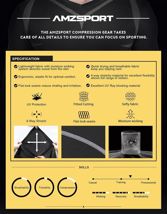 Thumbnail 5 de AMZSPORT Pantaloncini sportivi compressione