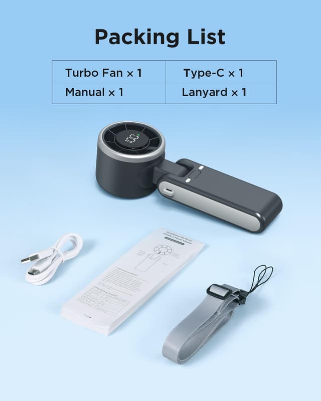 Thumbnail 5 de EasyAcc 3-in-1 Portable Handheld Fan 4000mAh ๐๐