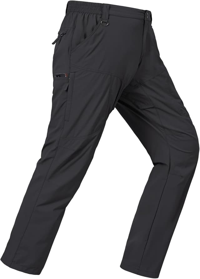 Imagen de Mens Lightweight Cargo Hiking Pants (Quick-Dry, Water-Resistant) with 6 Zipper Pockets en OfertitasTOP