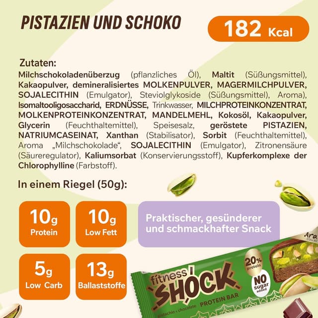 Thumbnail 4 de Fitnesshock Proteinriegel 12er Pack 12x50g