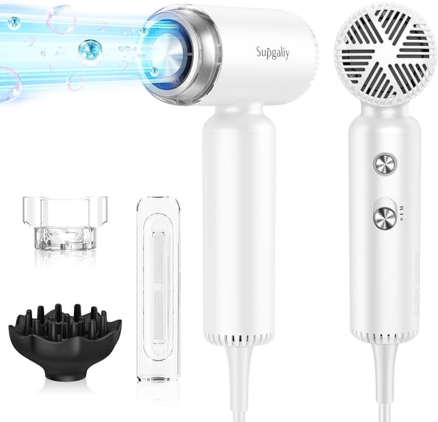 Detalle de Mini Reisefön mit Diffusor 1500W – 110.000 U/min Hochgeschwindigkeitsmotor, 290 g ultra leicht