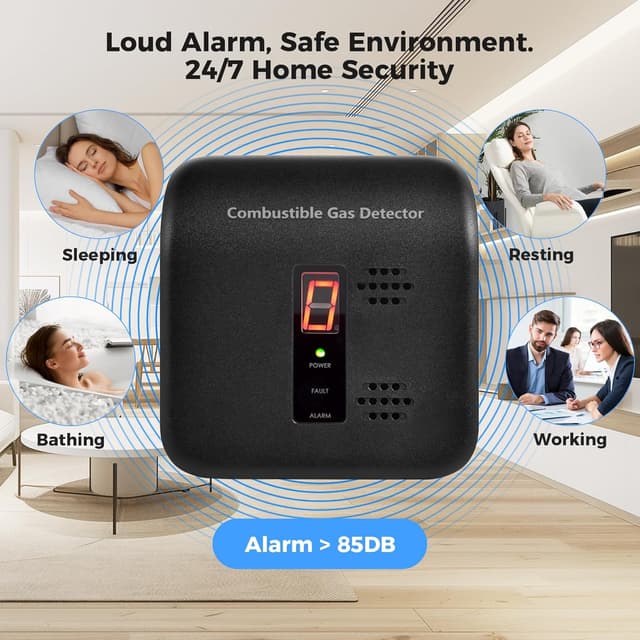 Thumbnail 1 de Xalire Plug-in Natural Gas Leak Detector 85dB