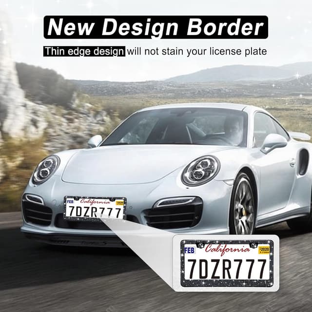 Thumbnail 4 de Amiss Bling License Plate Frame 2-Pack