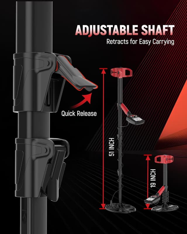 Detalle de KAIWEETS Metal Detector professionali ultraleggero IP68 con display LCD e 6 modalità