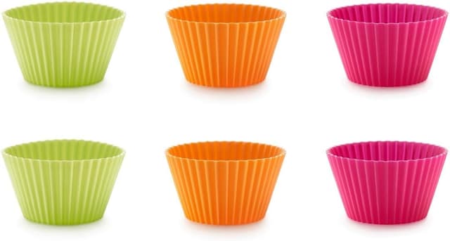 Detalle de Lékué Cupcake-Form aus Silikon, mehrfarbig, 10 cm – 6-teiliges Cupcake-Set