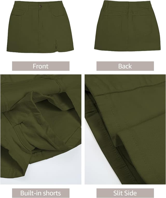 Thumbnail 5 de luvamia Denim Skort High Waisted Mini 90s Style