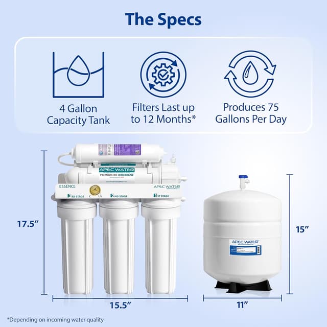 Thumbnail 6 de APEC WATER ROES-PH75 75 GPD RO water filter