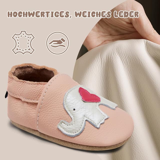Detalle 2 de Chaussons bébé IceUnicorn en cuir souple