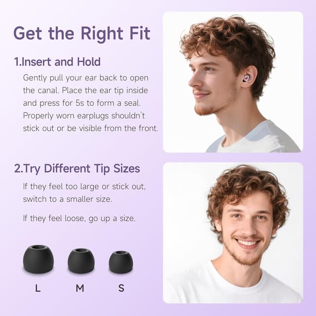 Thumbnail 1 de QWH Ear Plugs for Sleeping 25–28dB