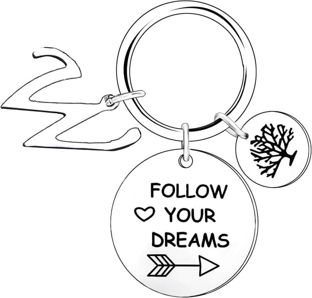 Detalle de BESPMOSP A-Z Letter Keychain keyring with crystal inlay (alloy) — gift inspiration for best friends