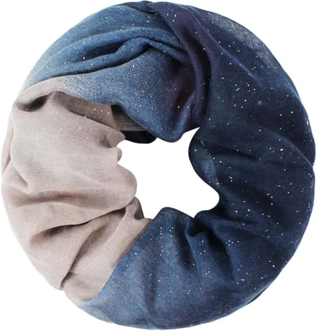 Detalle de Glenamexx24 Damen Schal als Loop-Schlauchschal (leichter Langschal), 70% Viskose/30% Baumwolle, 180 x 80 cm – viele Farben