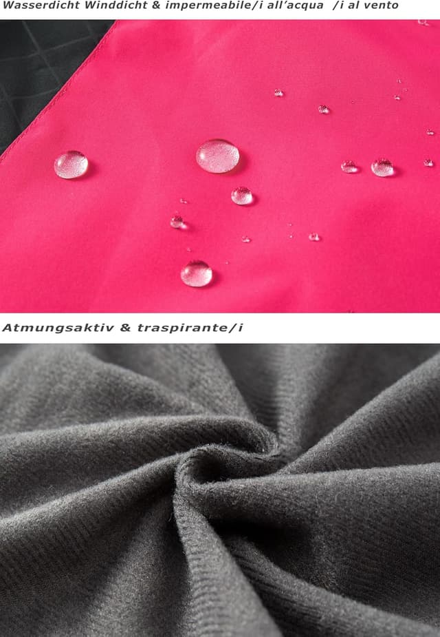 Detalle 2 de DCmount Regenjacke Damen – wasserdichte, winddichte Übergangsjacke mit Kapuze