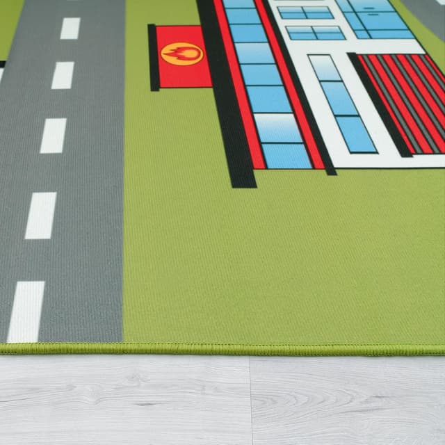 Detalle 2 de Paco Home tapis enfant 240x340 cm vert antidérapant