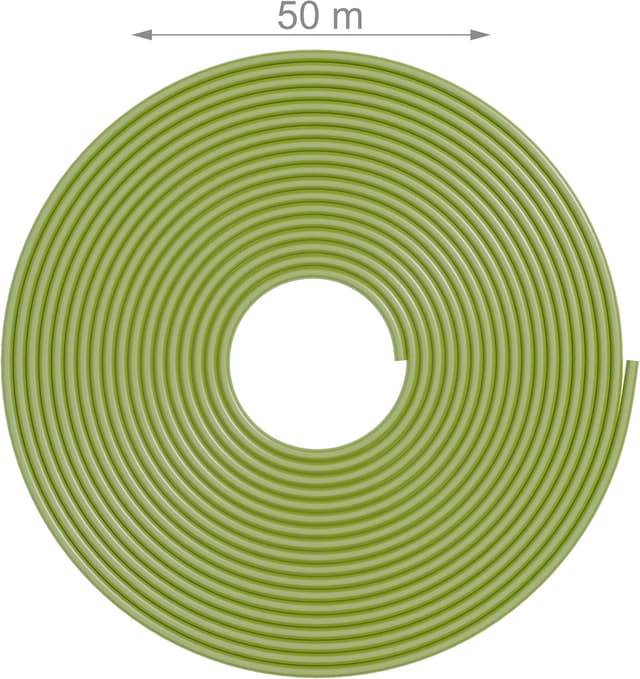Detalle de Relaxdays lien tubulaire pour plantes en caoutchouc creux vert (50 m x 3 mm)