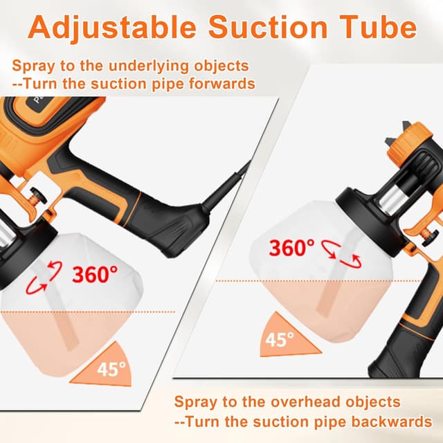 Detalle 2 de Pulverizador de Pintura HVLP 700 W 1.200 ml