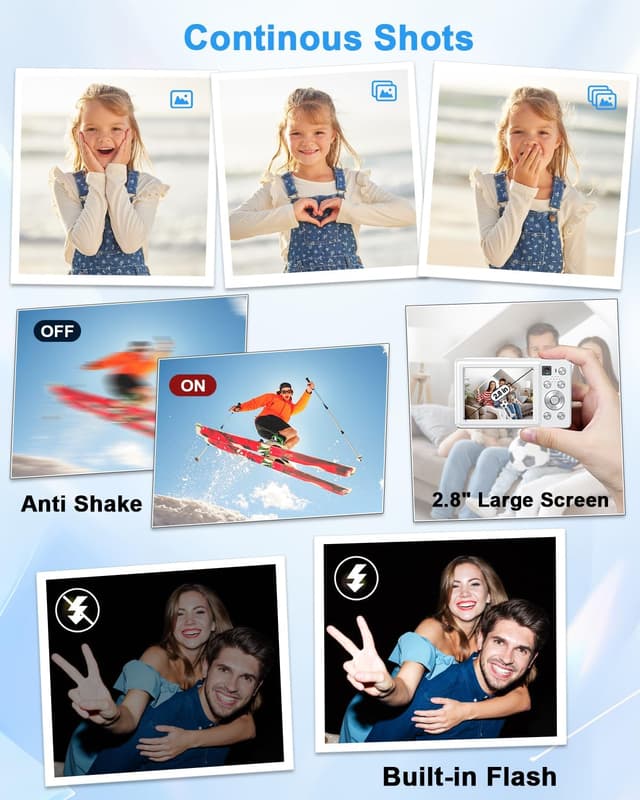 Detalle 2 de Camkory 4K 64MP Digitalkamera mit 16x Zoom