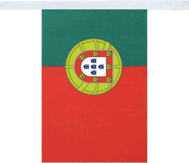 Detalle de AZ FLAG Guirlande Drapeau Portugal avec 20 fanions 15x10 cm, 4 mètres