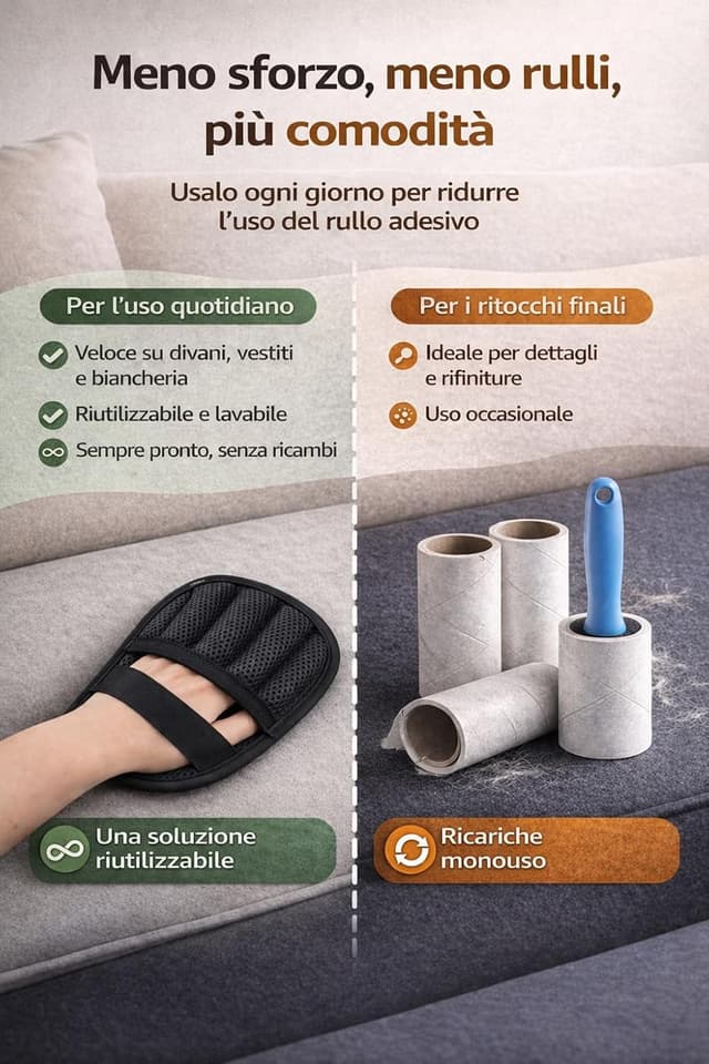 Detalle de ZenithyrEn 2 Guanti Peli Gatto e Cane con effetto elettrostatico