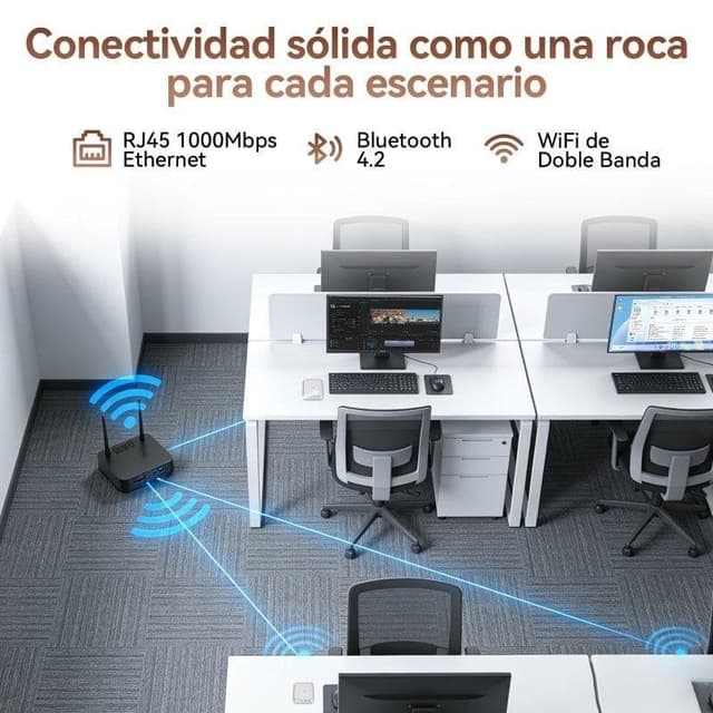 Detalle 2 de Blackview H80 mini PC con AMD Ryzen 5 3500U, 16GB RAM, 512GB y Radeon Vega 8 (plata)