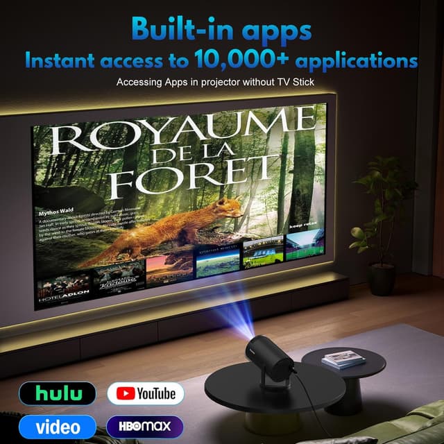 Detalle 2 de AGIMA X1 Mini Beamer für Streaming mit 180°-Drehung