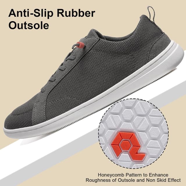 Thumbnail 6 de Men's Barefoot Wide Toe Box Shoes - Minimalist Zero Drop Slip-On