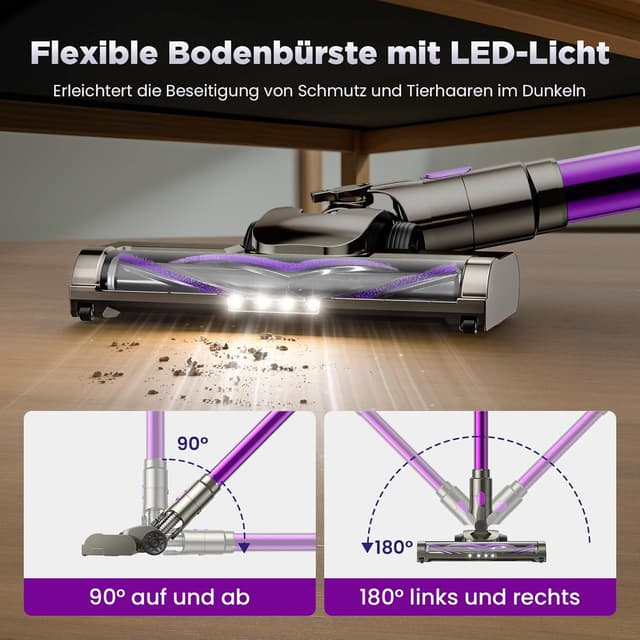 Thumbnail 4 de Dunifah Akku Staubsauger 65 Min Laufzeit 🧹