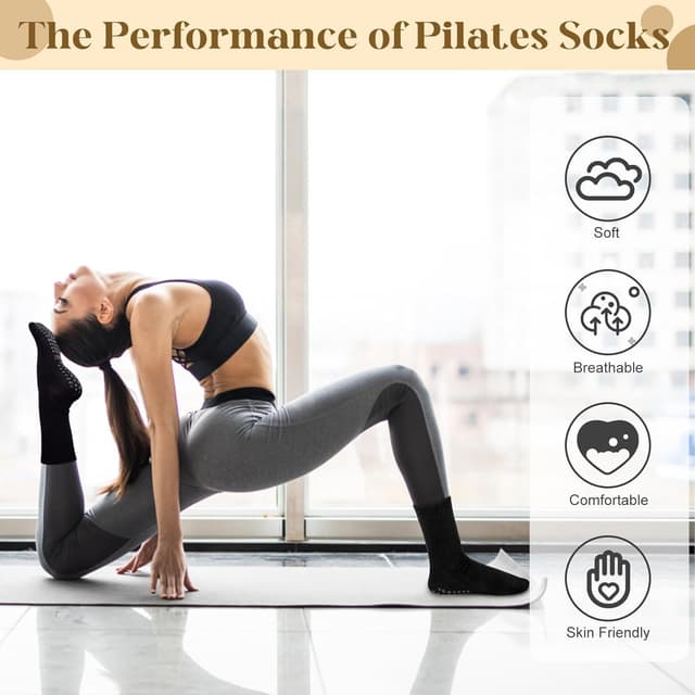 Detalle 2 de Pilates grip socks 5 pairs for women