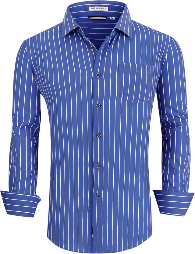 Thumbnail 5 de Alex Vando Mens Button Down 4-Way Stretch Shirt