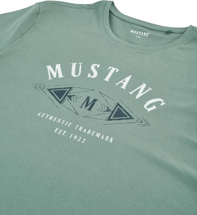 Thumbnail 6 de MUSTANG Herren-T-Shirts im Regular Fit (4er-Set) aus Baumwolle, Rundhals Kurzarm mit Logoprint