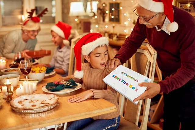 Detalle de EACHHAHA Shut The Box 9er – klassisches Holz-Würfelspiel für 2 Spieler