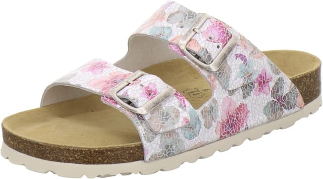 Detalle de AFS-Schuhe 2100 Damen-Pantoletten aus echtem Leder mit verstellbarer Schnalle