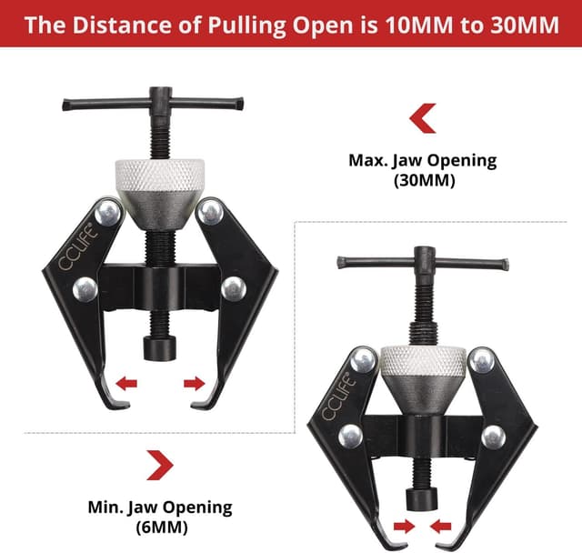 Detalle de Lot de 2 extracteurs d’essuie-glaces CCLIFE (bras d’essuie-glace et bornes) — réglables et double griffe