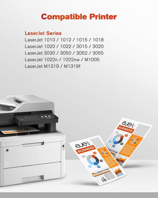 Detalle 2 de ejet 12A Toner kompatibel für HP Q2612A (Schwarz) – 2er-Pack für LaserJet & M1005/M1319