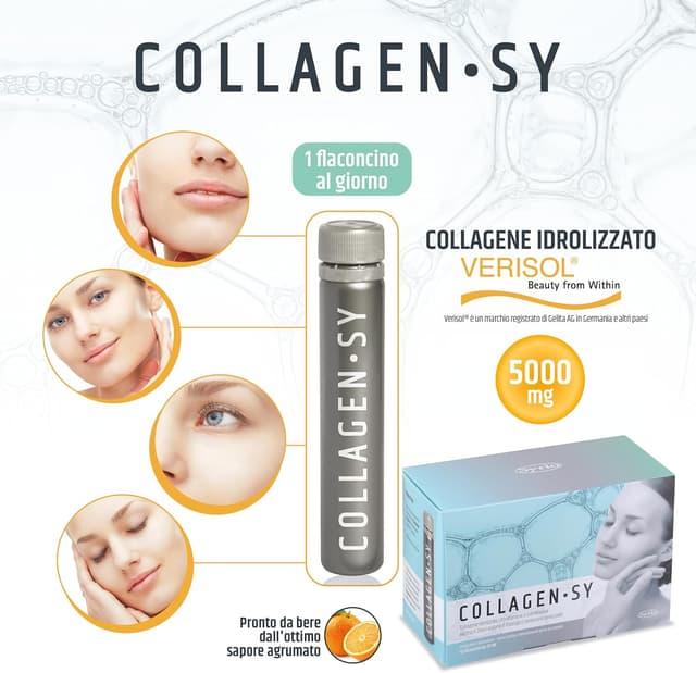Detalle 1 de Syrio Collagen-Sy integratore pelle pronto da bere 10 flaconi