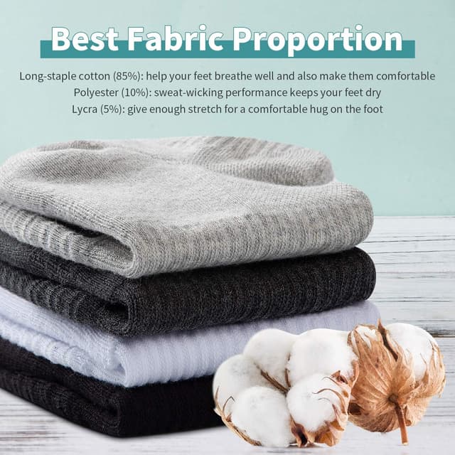 Thumbnail 6 de coskefy Sports Ankle Socks Thick Cushion Cotton (Low Cut) – 6 Pairs for Men & Women