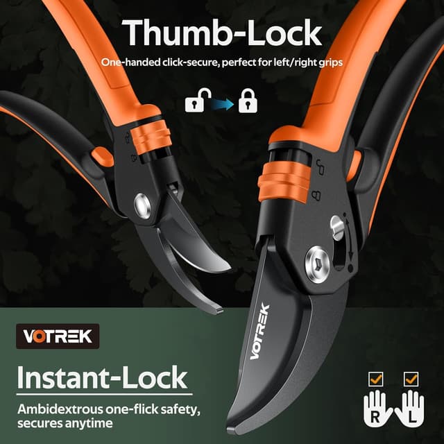 Thumbnail 2 de VOTREK 8.5" Bypass Secateurs for Weak Hands ✂