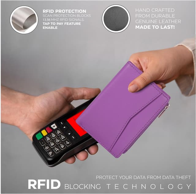 Detalle de Oak Leathers RFID wallet for women