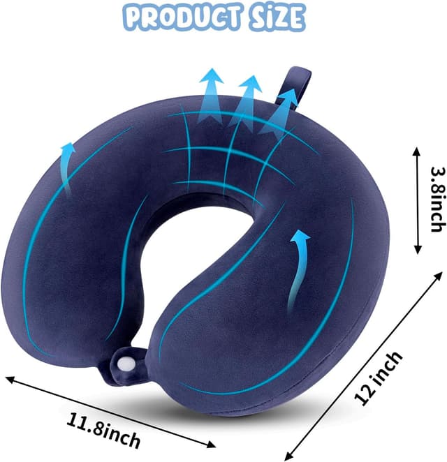 Detalle de WENGX travel neck pillow, memory foam