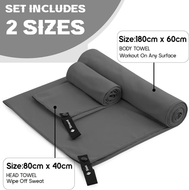 Detalle de Microfibre towel 2 pack 160x80cm travel towel